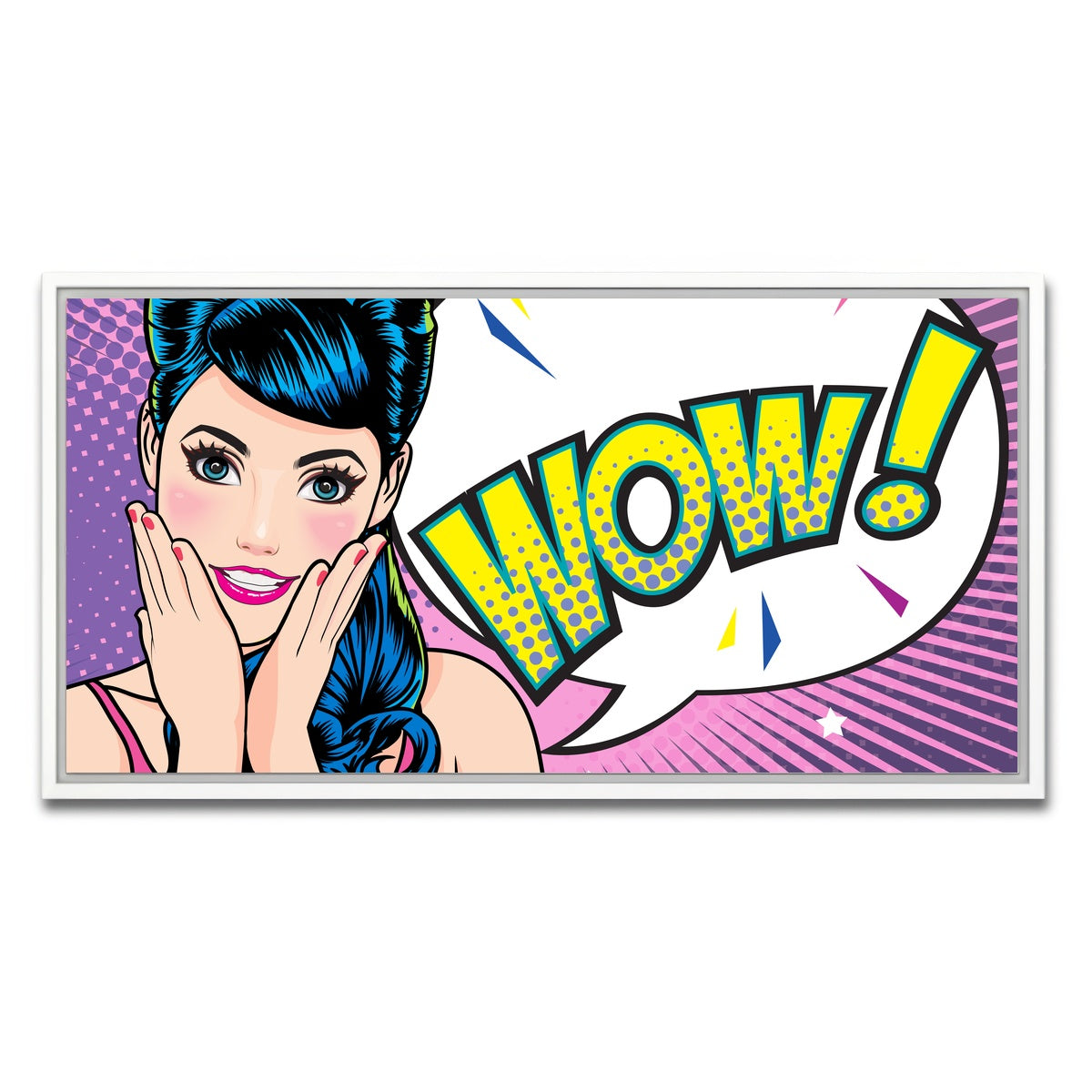 AUTO-MOCKUP WHITE | Wow | 1 Piece | White Framed Canvas | group=2x1