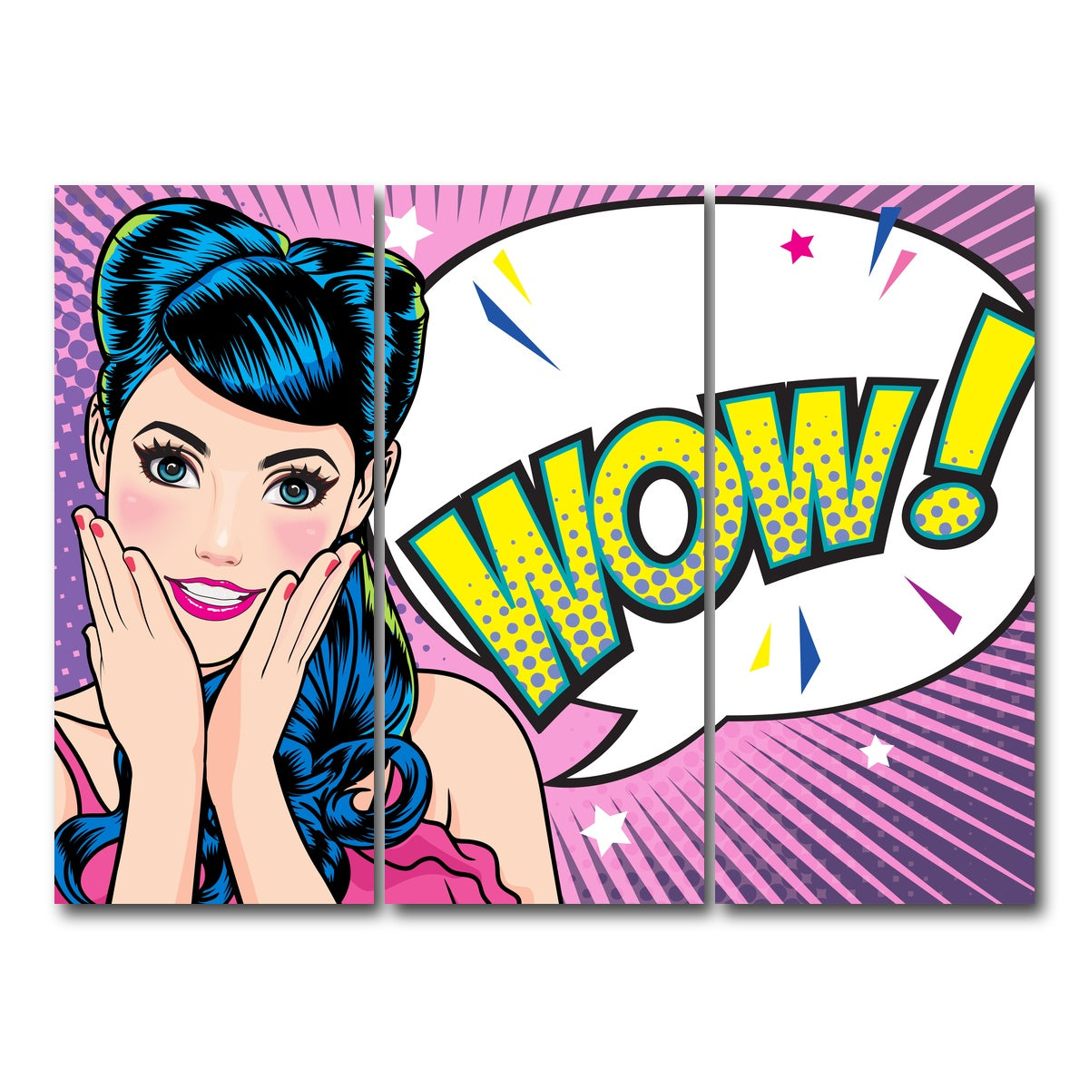 AUTO-MOCKUP WHITE | Wow | 3 Piece | Gallery Wrap Canvas | group=8x18