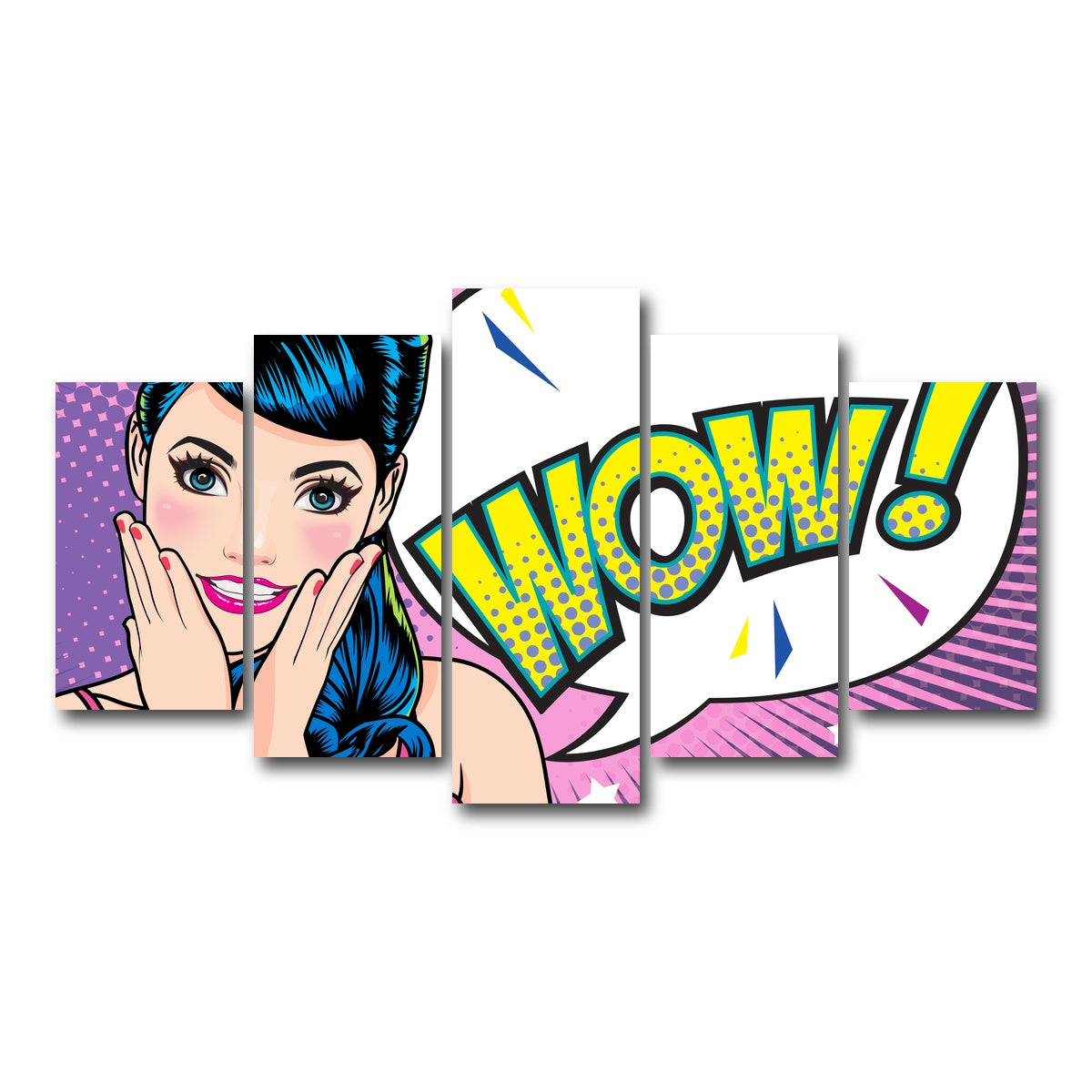 AUTO-MOCKUP WHITE | Wow | 5 Piece | Gallery Wrap Canvas | group=5_normal