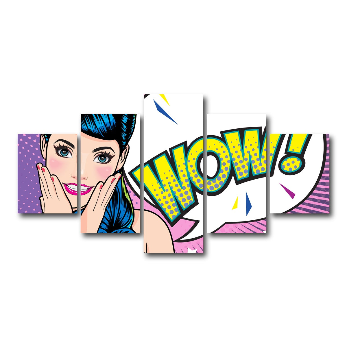 AUTO-MOCKUP WHITE | Wow | 5 Piece | Gallery Wrap Canvas | group=5_short