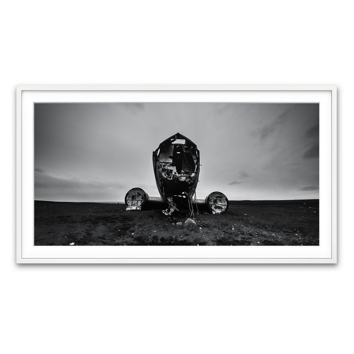 Framed Print 2x1 White
