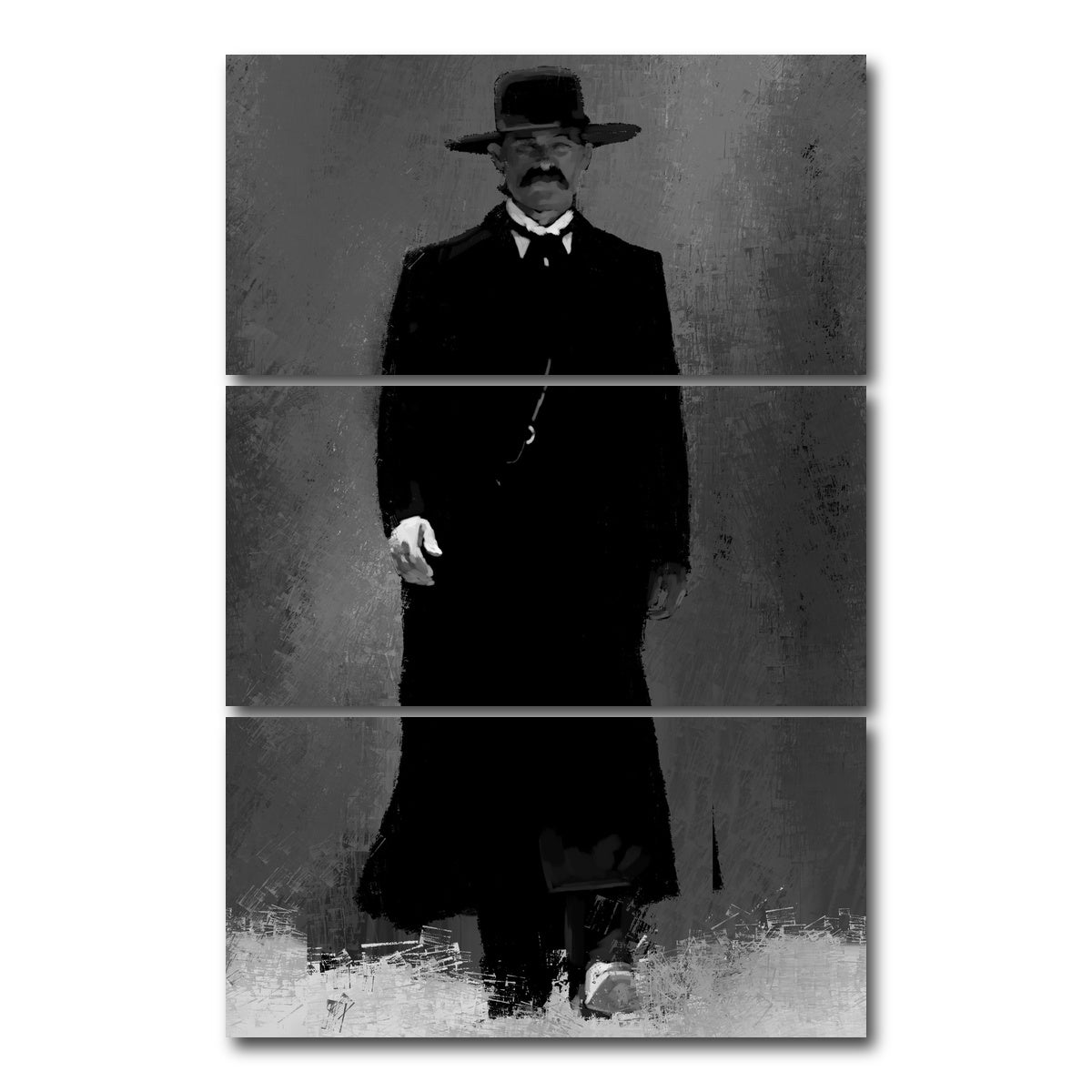 AUTO-MOCKUP WHITE | Wyatt Earp | 3 Piece | Gallery Wrap Canvas | group=12x24_stacked