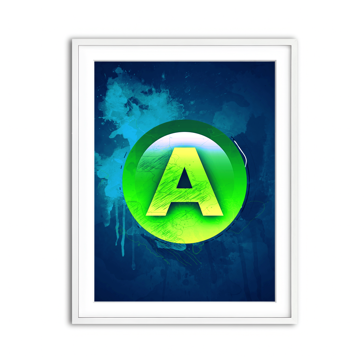 Framed Print 3x4 White