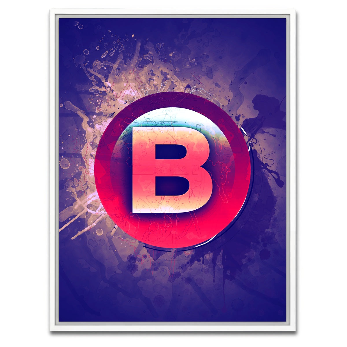 AUTO-MOCKUP WHITE | Xbox B | 1 Piece | White Framed Canvas | group=3x4