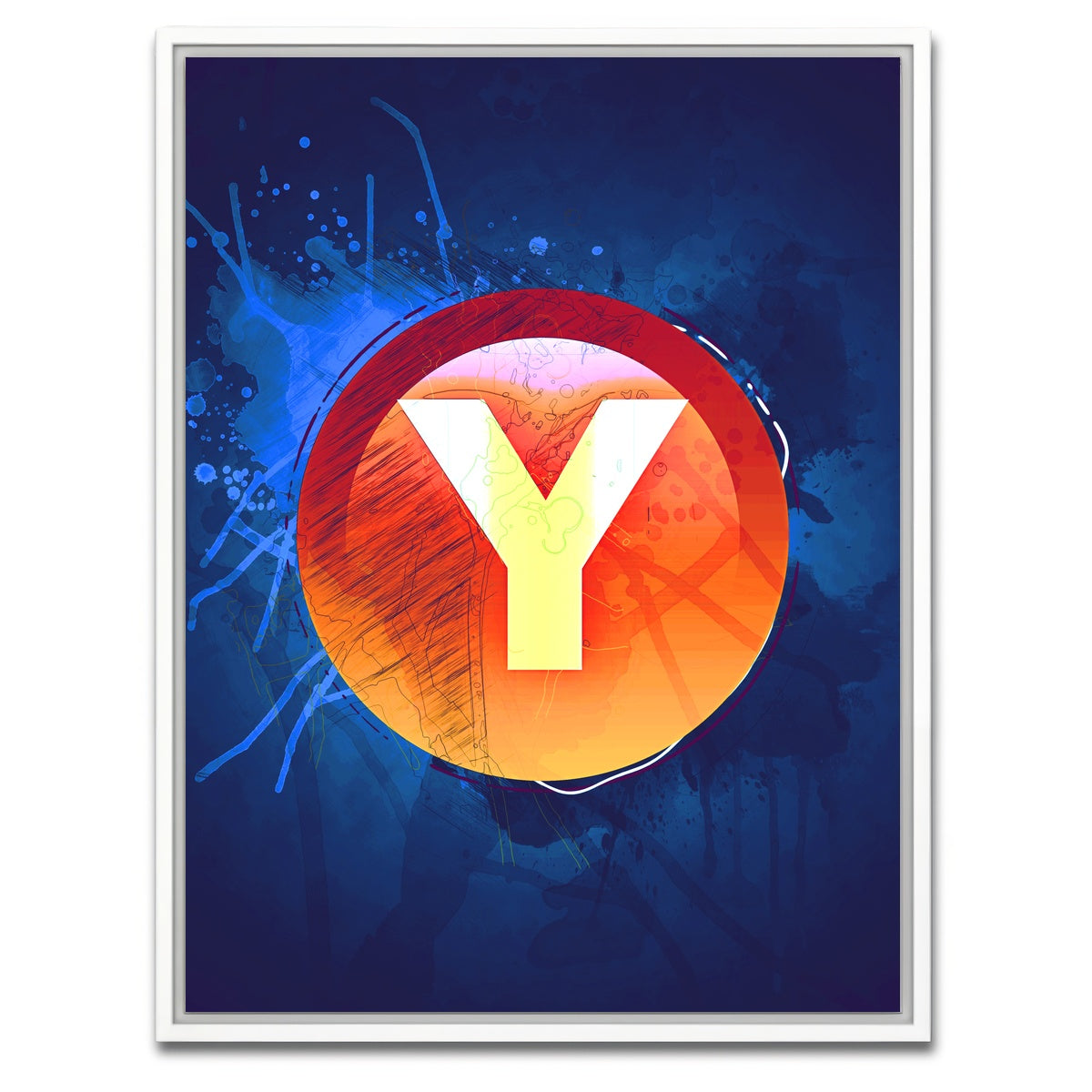 AUTO-MOCKUP WHITE | Xbox Y | 1 Piece | White Framed Canvas | group=3x4