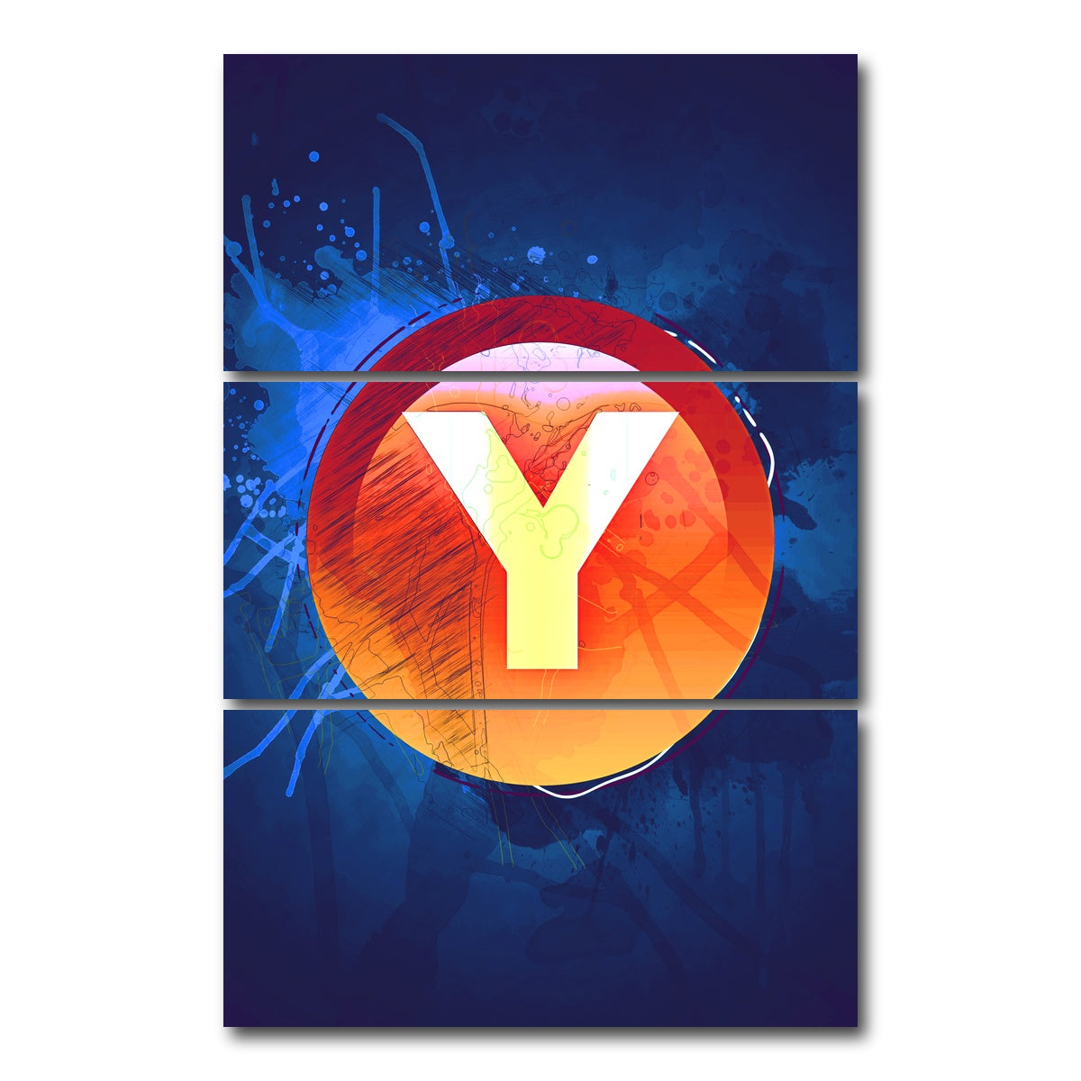 AUTO-MOCKUP WHITE | Xbox Y | 3 Piece | Gallery Wrap Canvas | group=12x24_stacked