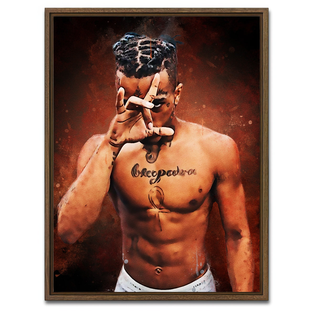 AUTO-MOCKUP WHITE | Xxx Tetancion | 1 Piece | Walnut Framed Canvas | group=3x4