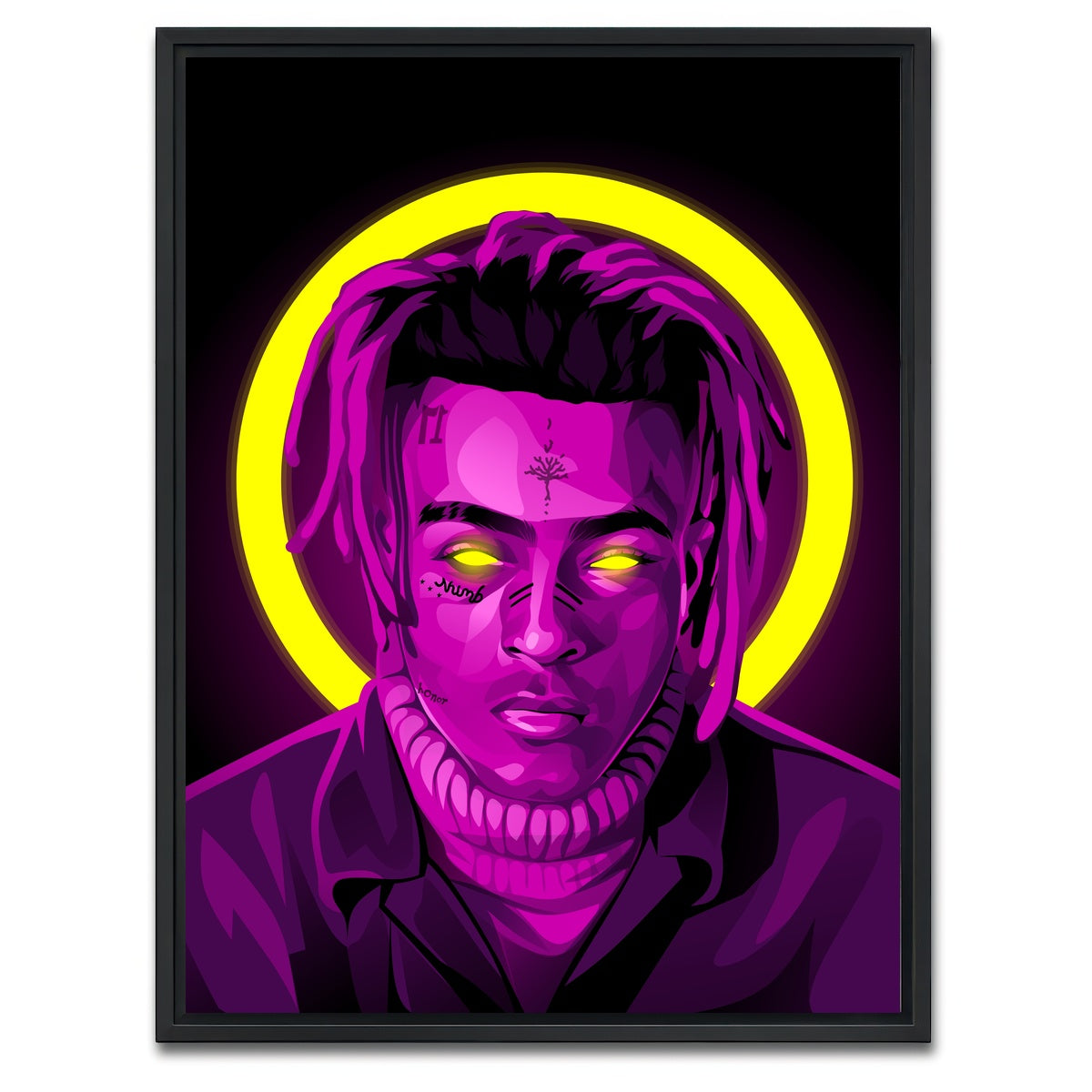 AUTO-MOCKUP WHITE | Xxxtentacion | 1 Piece | Black Framed Canvas | group=3x4