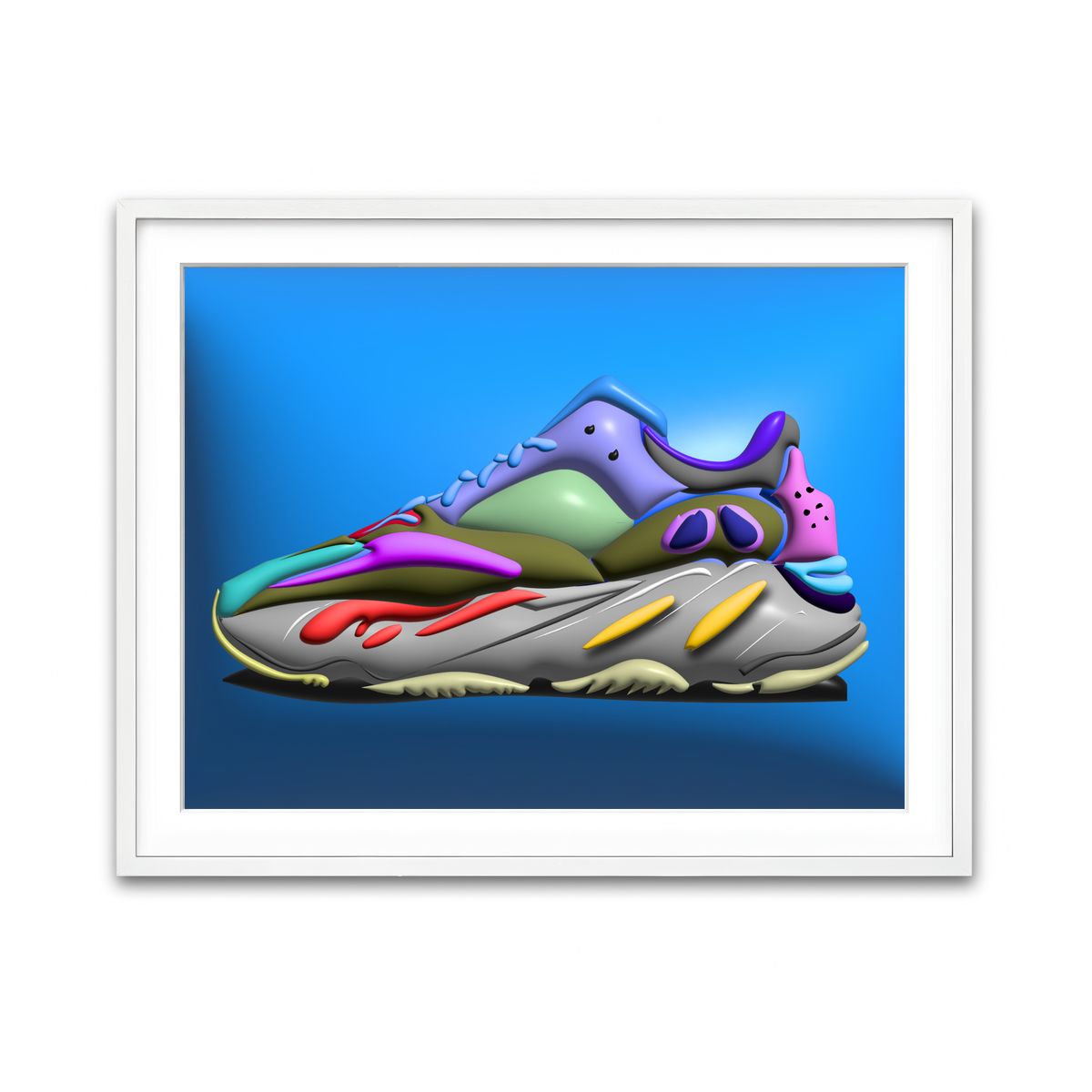 Framed Print 4x3 White