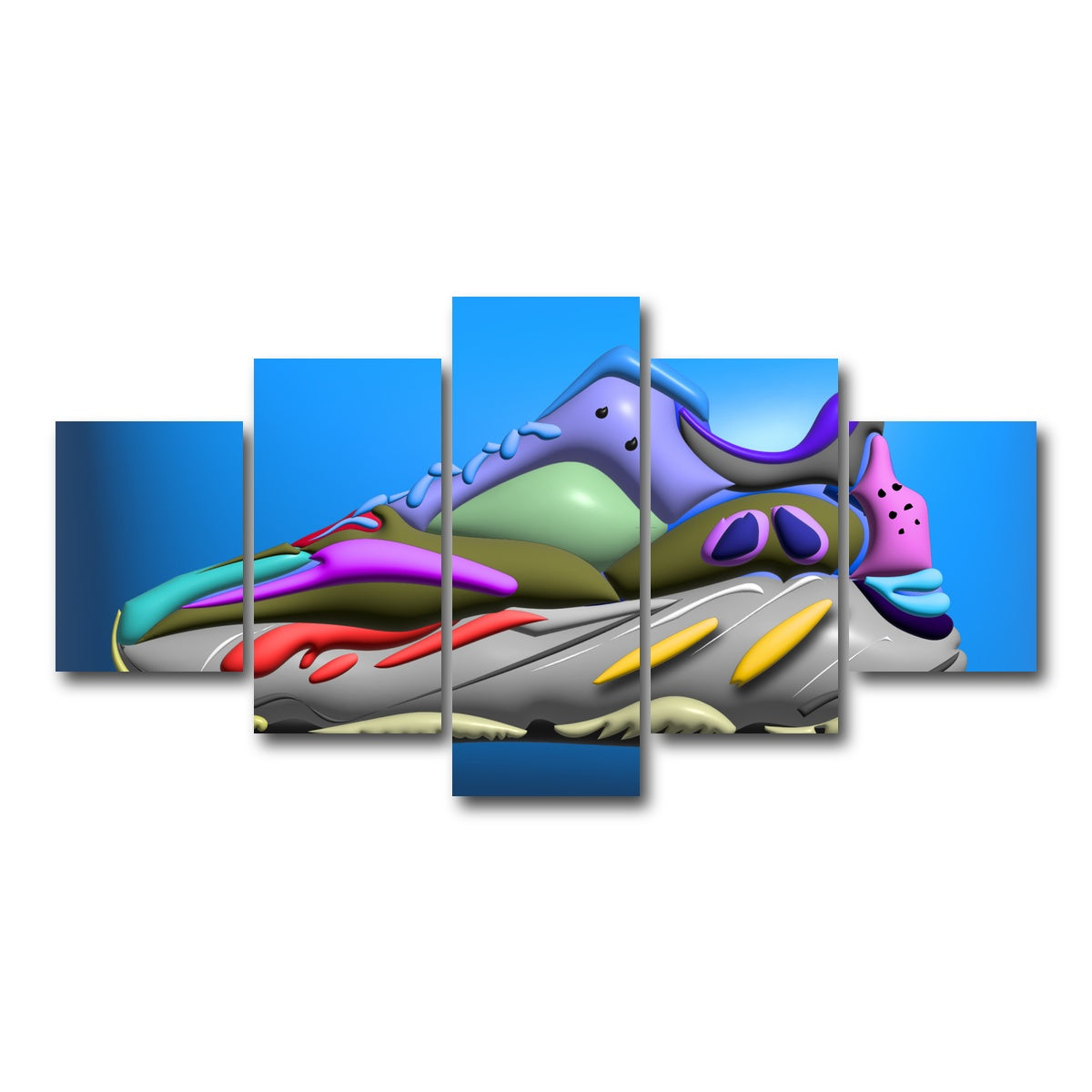 AUTO-MOCKUP WHITE | YEEZYBOOST | 5 Piece | Gallery Wrap Canvas | group=5_short