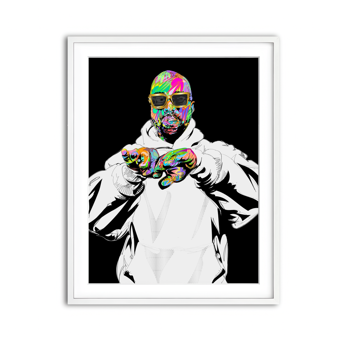 Framed Print 3x4 White