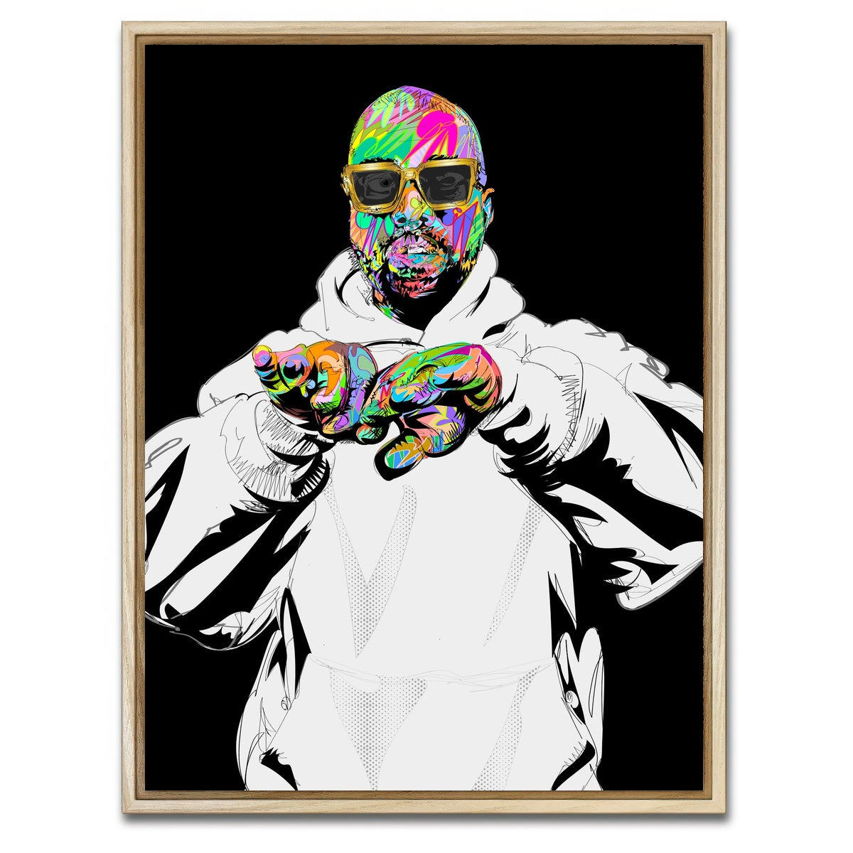 AUTO-MOCKUP WHITE | YEEZY SUNDAY | 1 Piece | Natural Framed Canvas | group=3x4