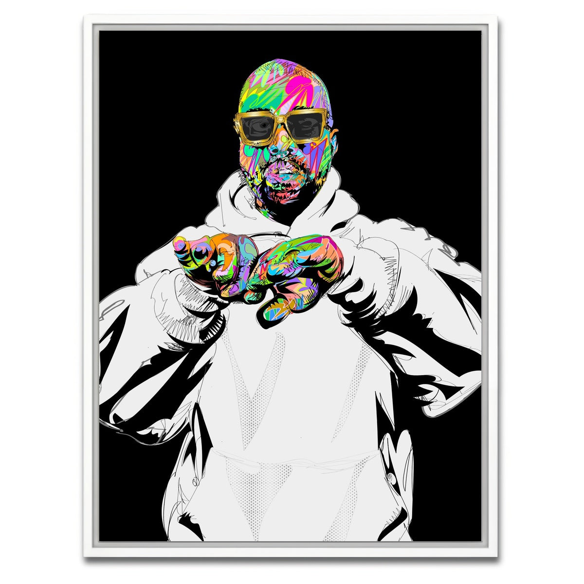 AUTO-MOCKUP WHITE | YEEZY SUNDAY | 1 Piece | White Framed Canvas | group=3x4