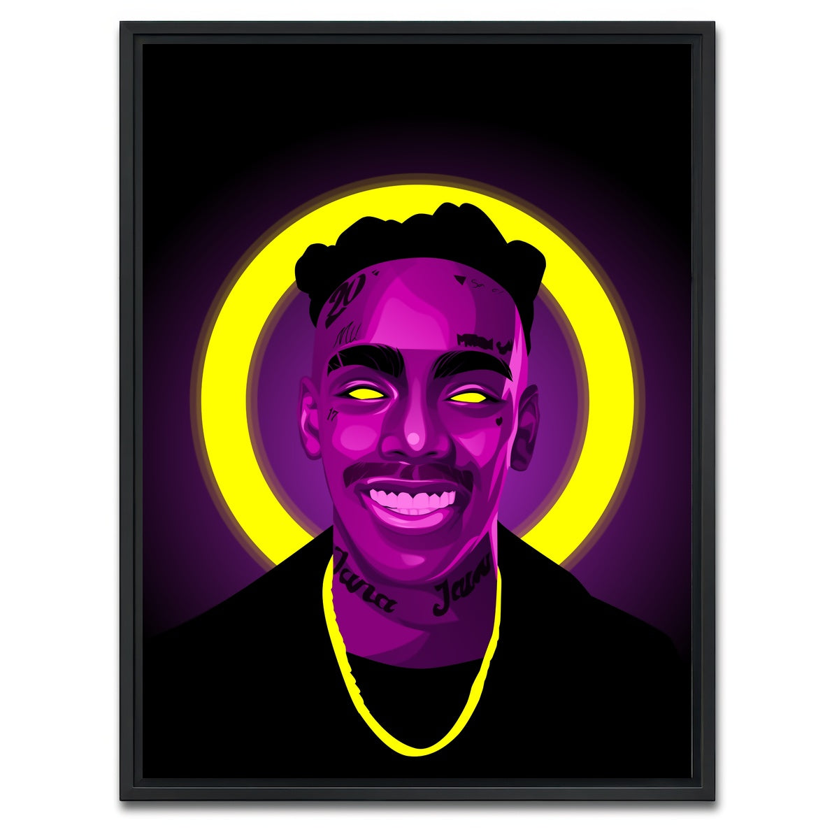 AUTO-MOCKUP WHITE | YNW Melly | 1 Piece | Black Framed Canvas | group=3x4