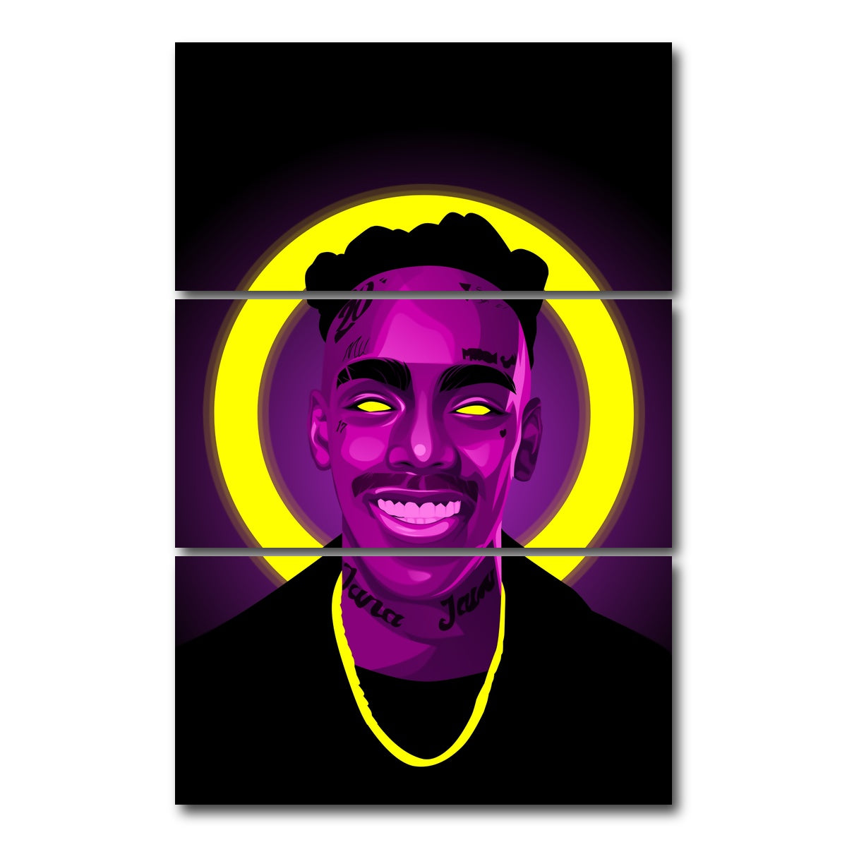 AUTO-MOCKUP WHITE | YNW Melly | 3 Piece | Gallery Wrap Canvas | group=12x24_stacked