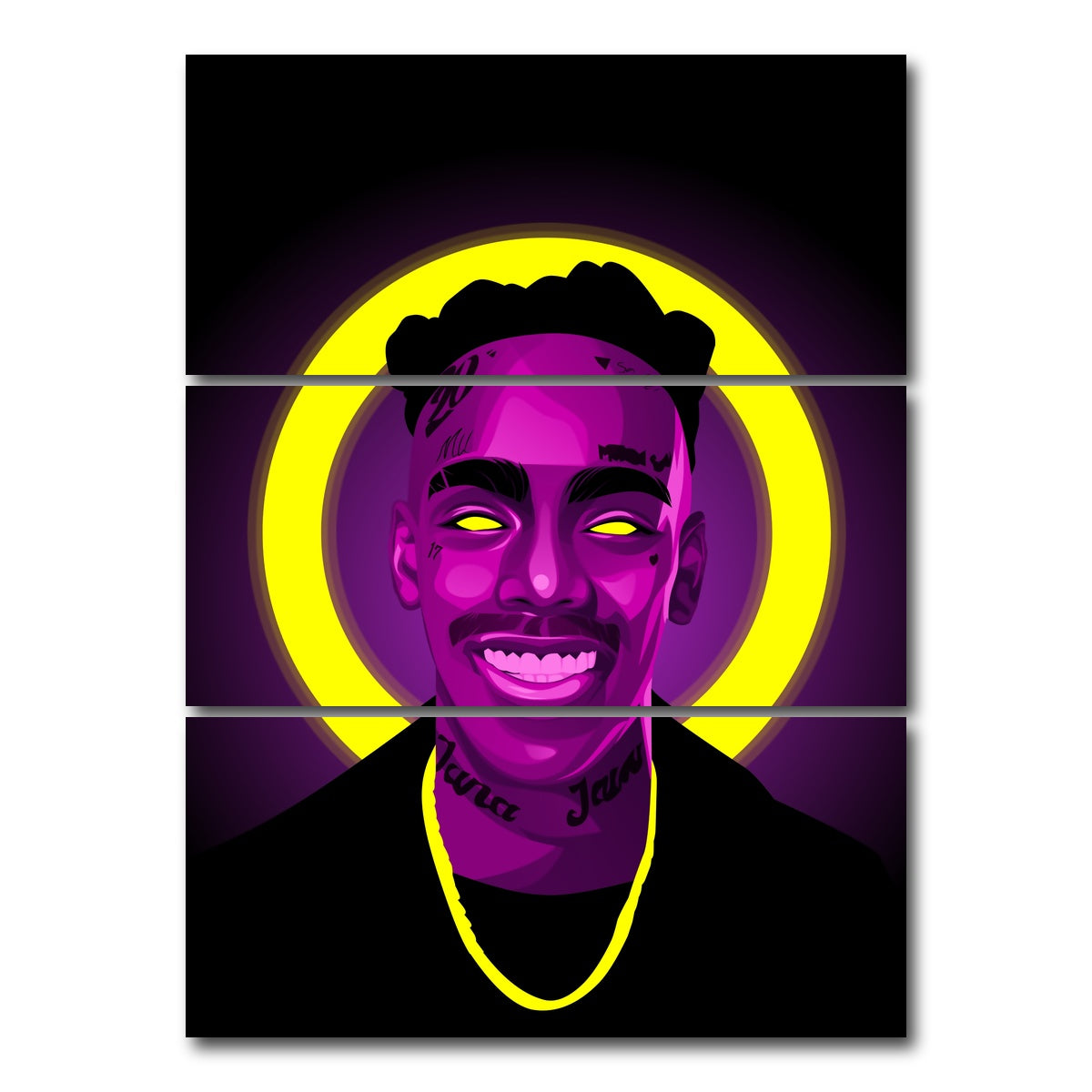 AUTO-MOCKUP WHITE | YNW Melly | 3 Piece | Gallery Wrap Canvas | group=8x18_stacked