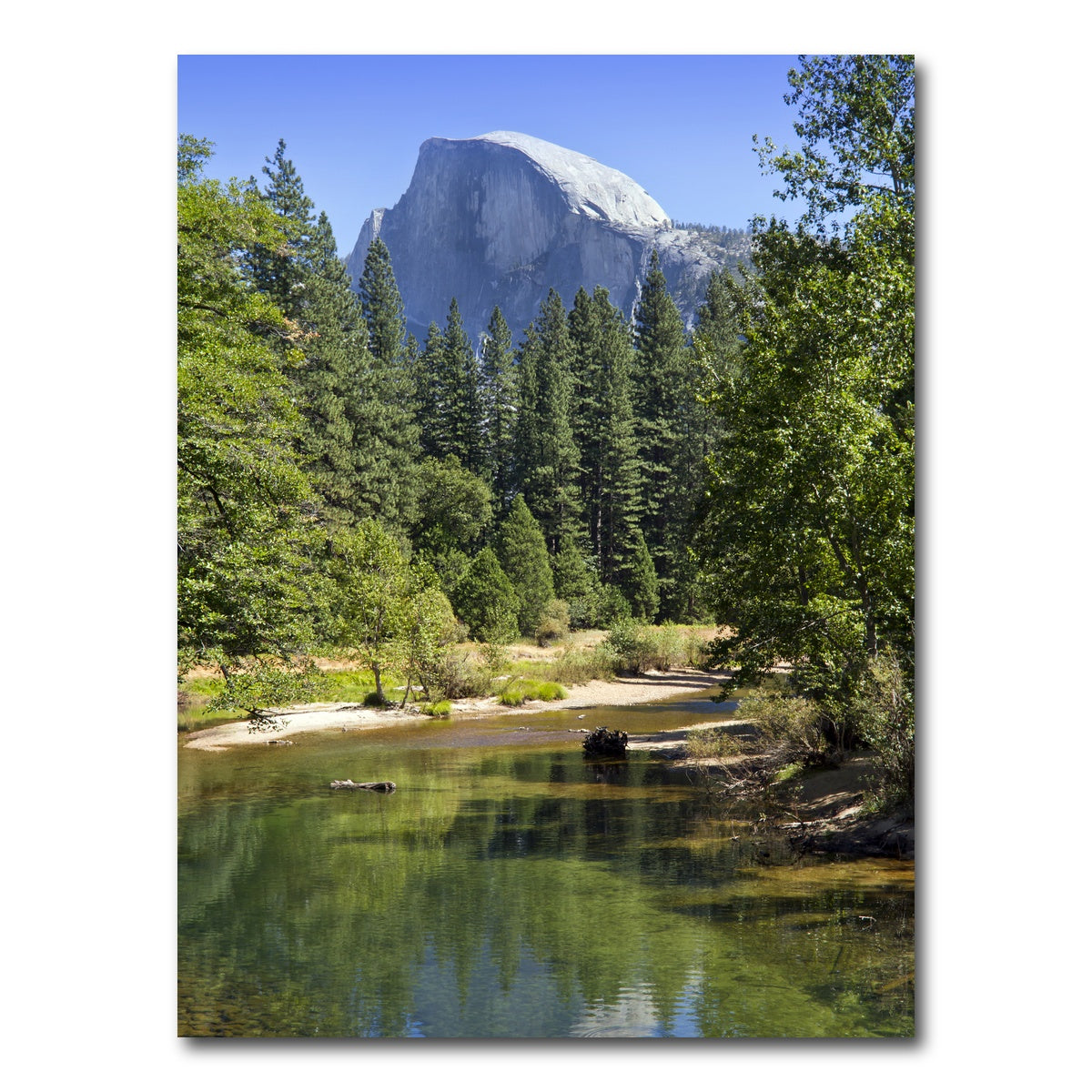 AUTO-MOCKUP WHITE | YOSEMITE VALLEY Half Dome & River of Mercy | 1 Piece | Gallery Wrap Canvas | group=3x4
