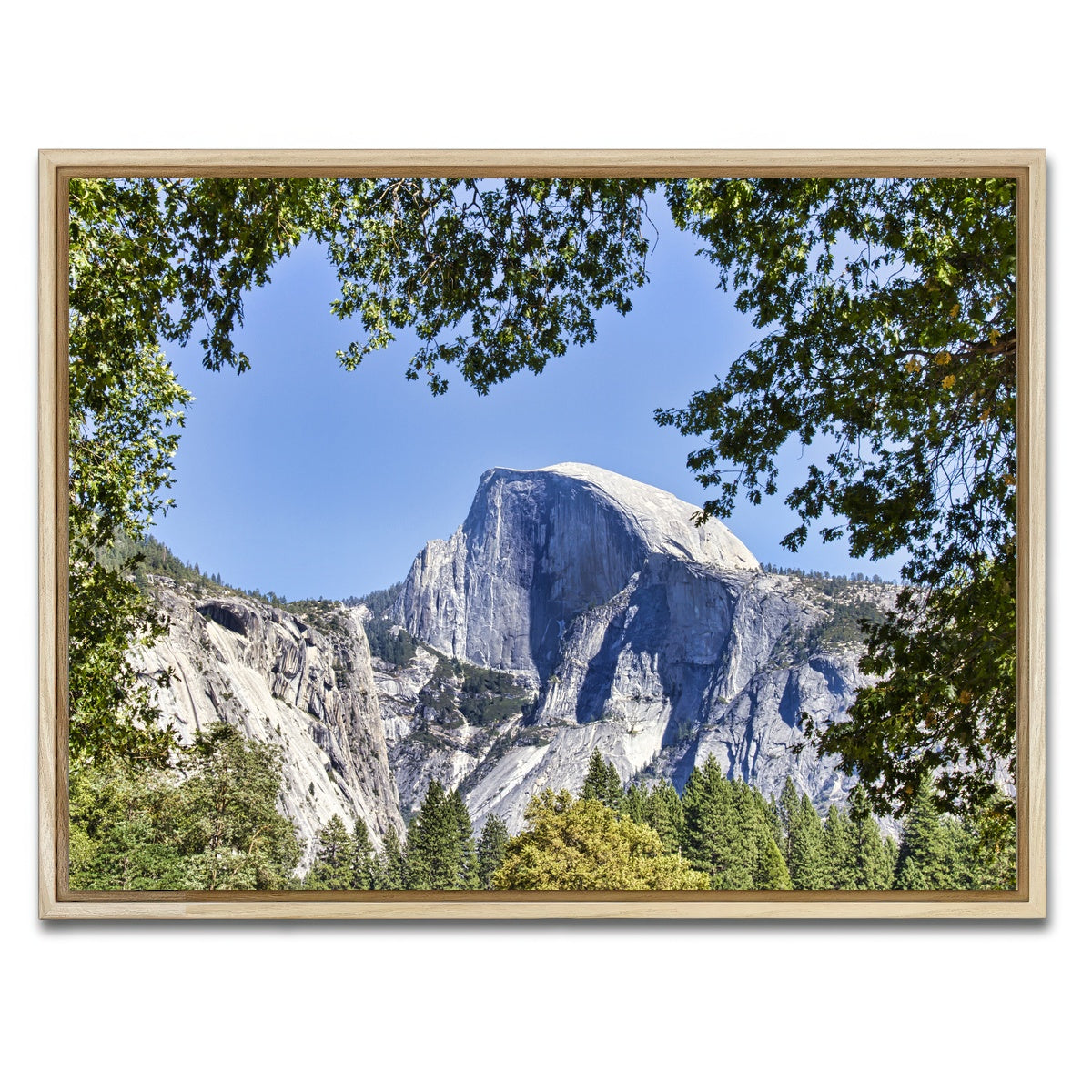AUTO-MOCKUP WHITE | YOSEMITE VALLEY Half Dome | 1 Piece | Natural Framed Canvas | group=4x3