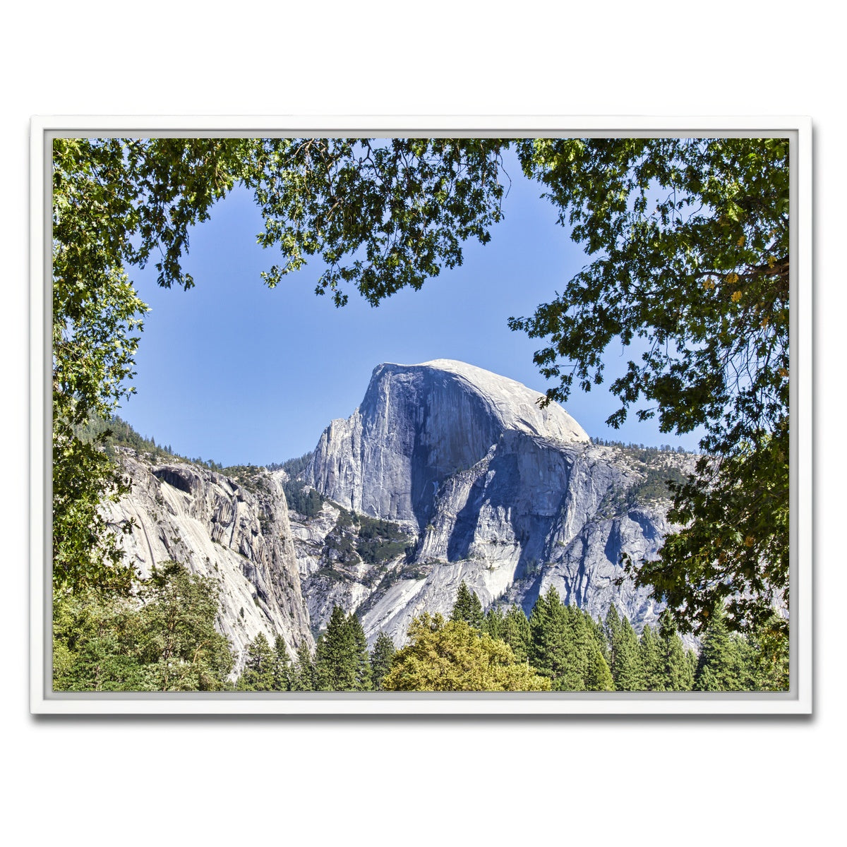 AUTO-MOCKUP WHITE | YOSEMITE VALLEY Half Dome | 1 Piece | White Framed Canvas | group=4x3