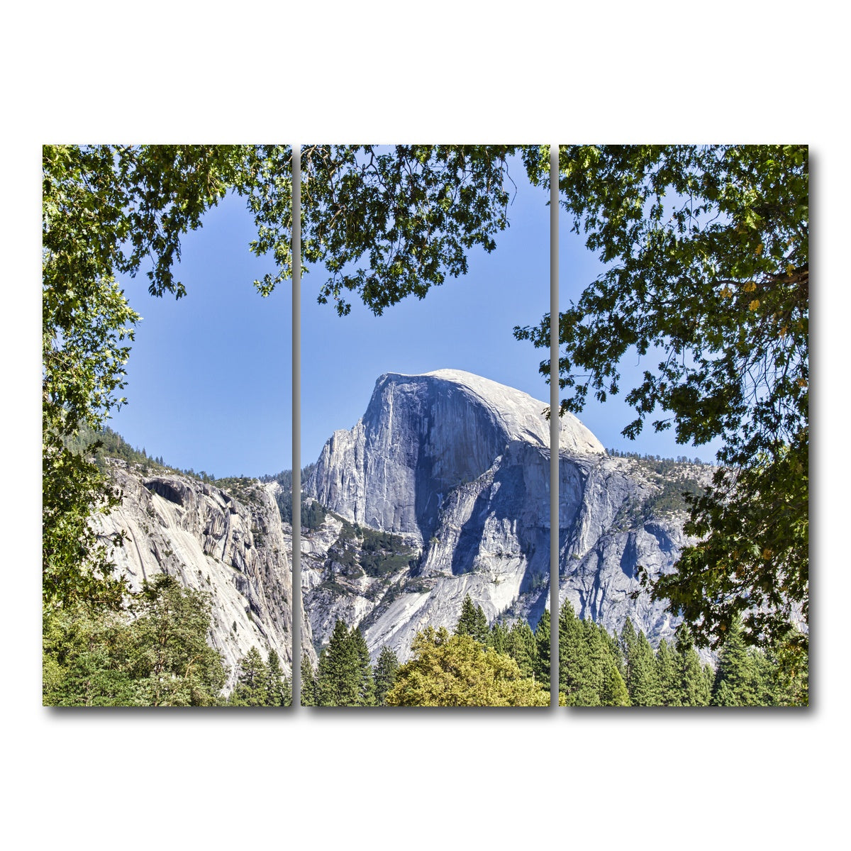 AUTO-MOCKUP WHITE | YOSEMITE VALLEY Half Dome | 3 Piece | Gallery Wrap Canvas | group=8x18
