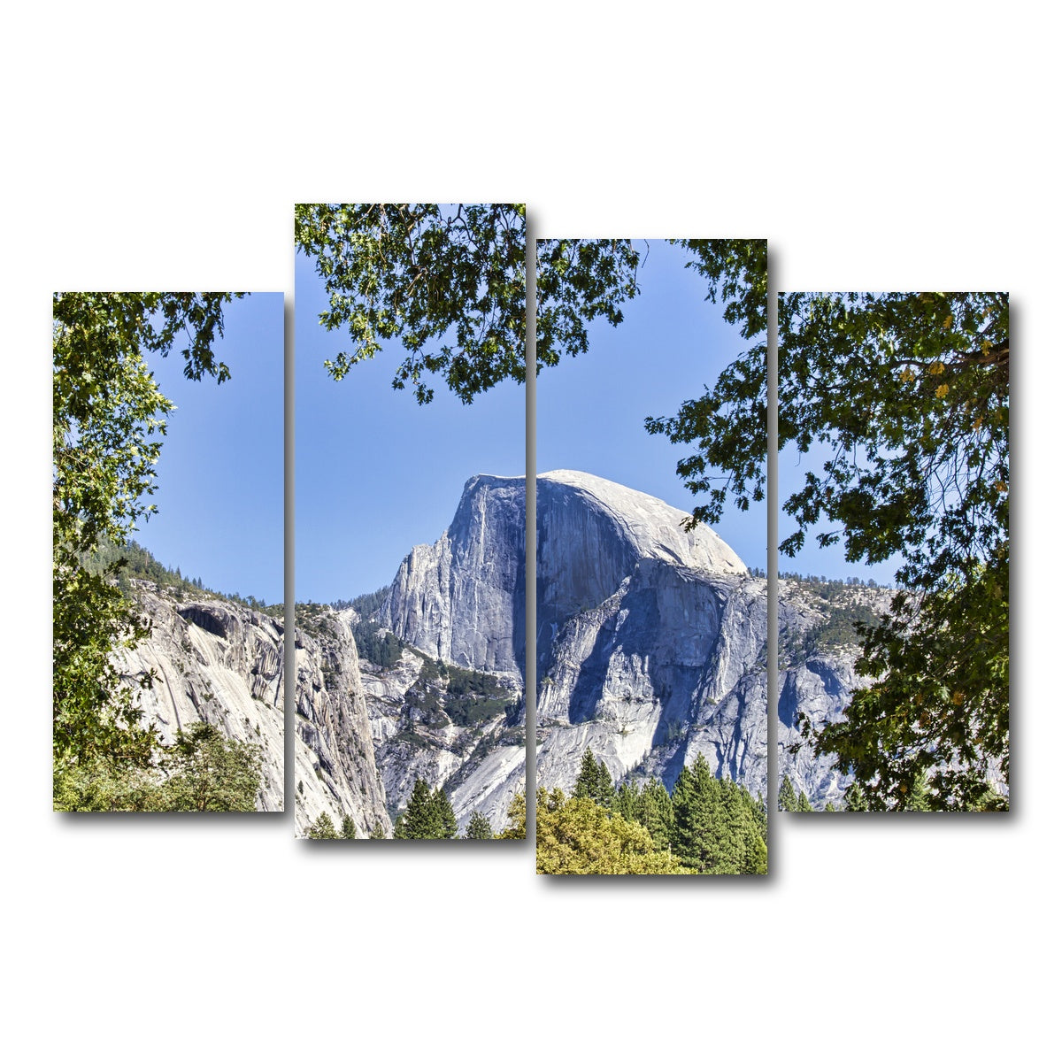 AUTO-MOCKUP WHITE | YOSEMITE VALLEY Half Dome | 4 Piece | Gallery Wrap Canvas | group=4_normal