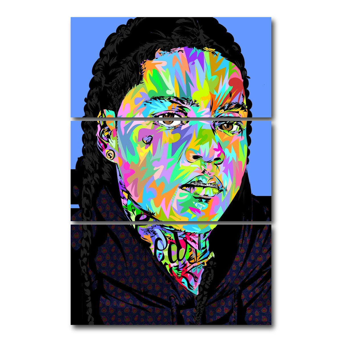 AUTO-MOCKUP WHITE | YOUNG M.A | 3 Piece | Gallery Wrap Canvas | group=12x24_stacked