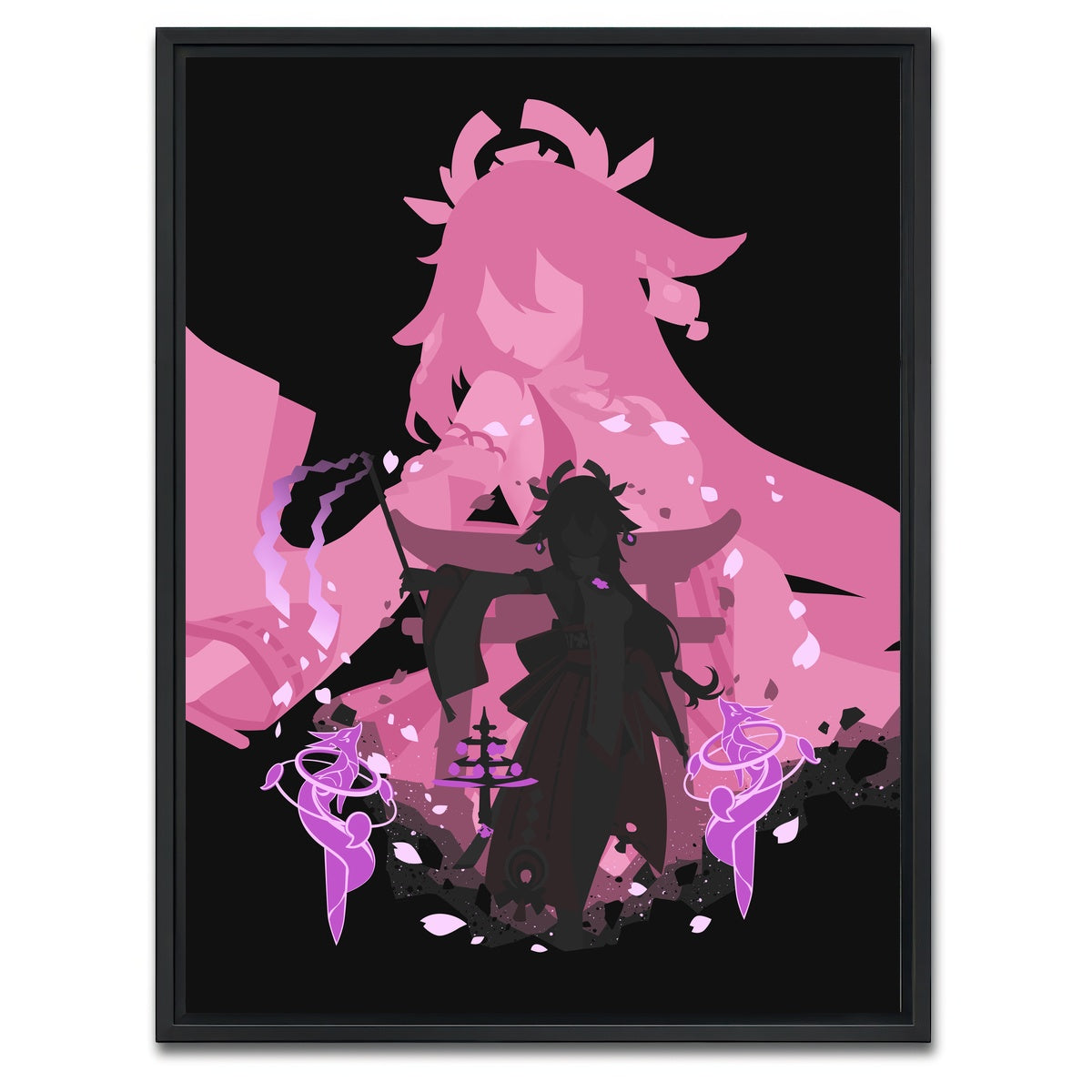AUTO-MOCKUP WHITE | Yae Miko | 1 Piece | Black Framed Canvas | group=3x4