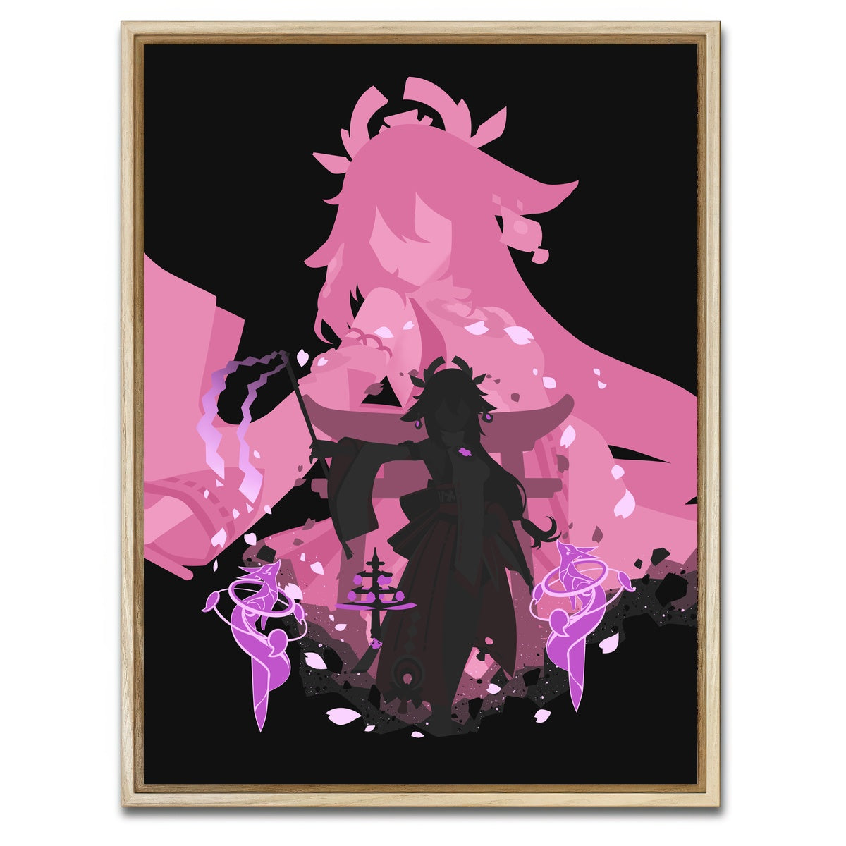 AUTO-MOCKUP WHITE | Yae Miko | 1 Piece | Natural Framed Canvas | group=3x4