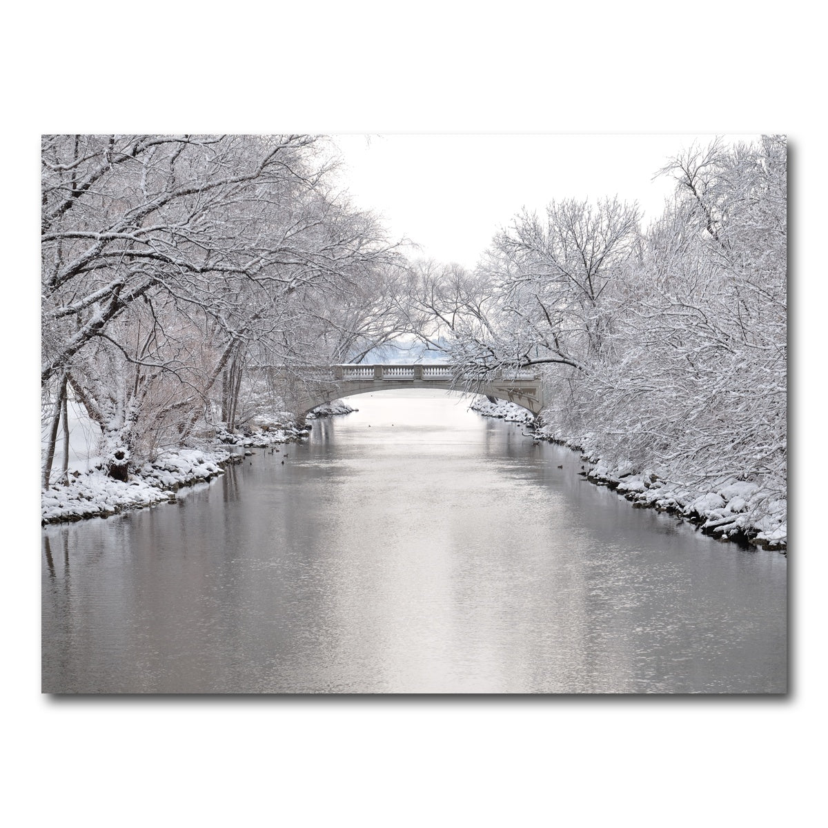 AUTO-MOCKUP WHITE | Yahara River in Madison Winter | 1 Piece | Gallery Wrap Canvas | group=4x3