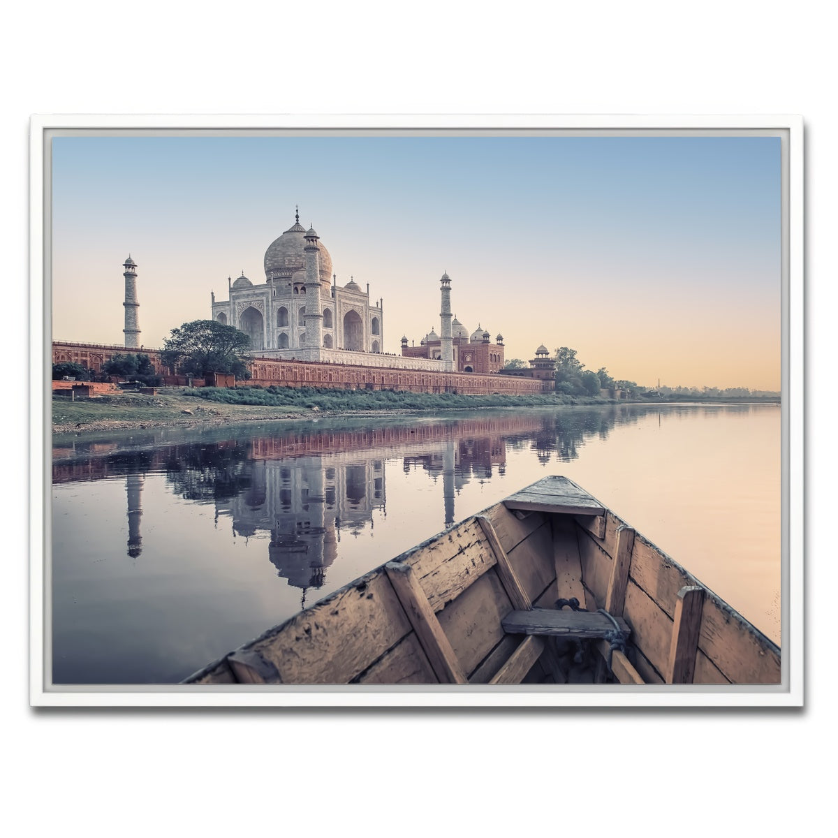 AUTO-MOCKUP WHITE | Yamuna River | 1 Piece | White Framed Canvas | group=4x3