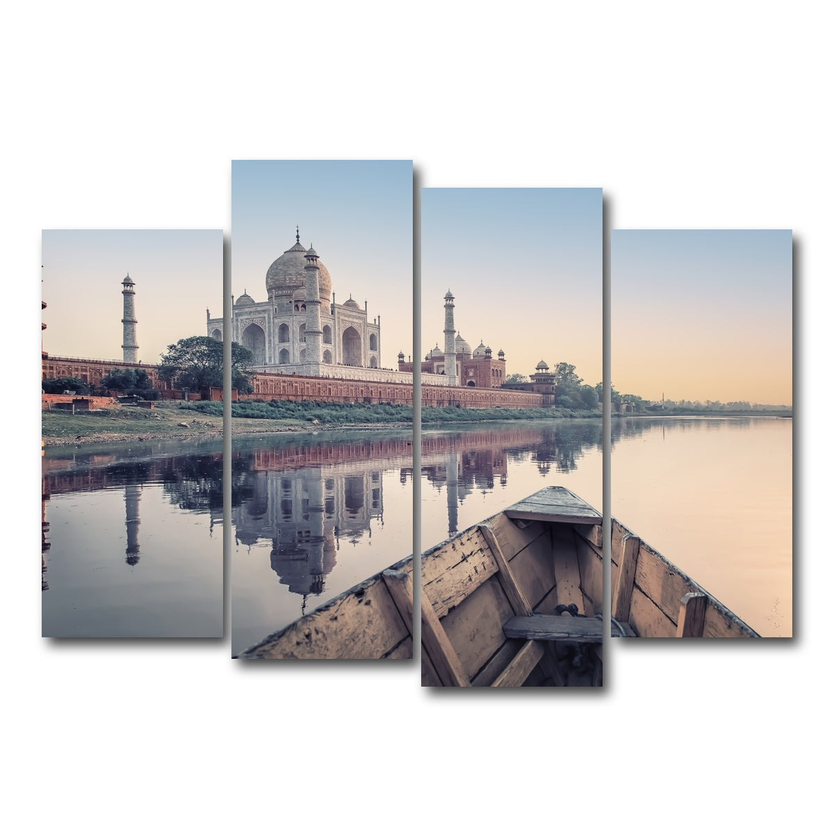 AUTO-MOCKUP WHITE | Yamuna River | 4 Piece | Gallery Wrap Canvas | group=4_normal