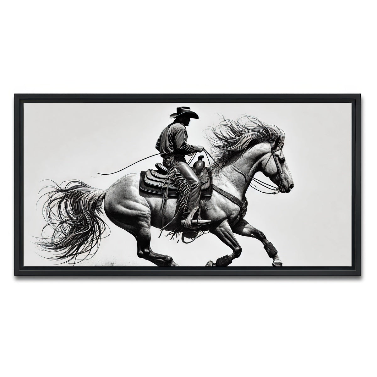 AUTO-MOCKUP WHITE | Yee Haw | 1 Piece | Black Framed Canvas | group=2x1