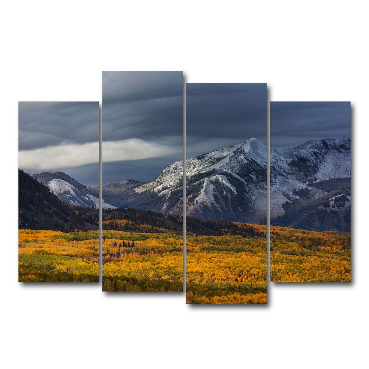 AUTO-MOCKUP WHITE | Yellow Autumn | 4 Piece | Gallery Wrap Canvas | group=4_normal