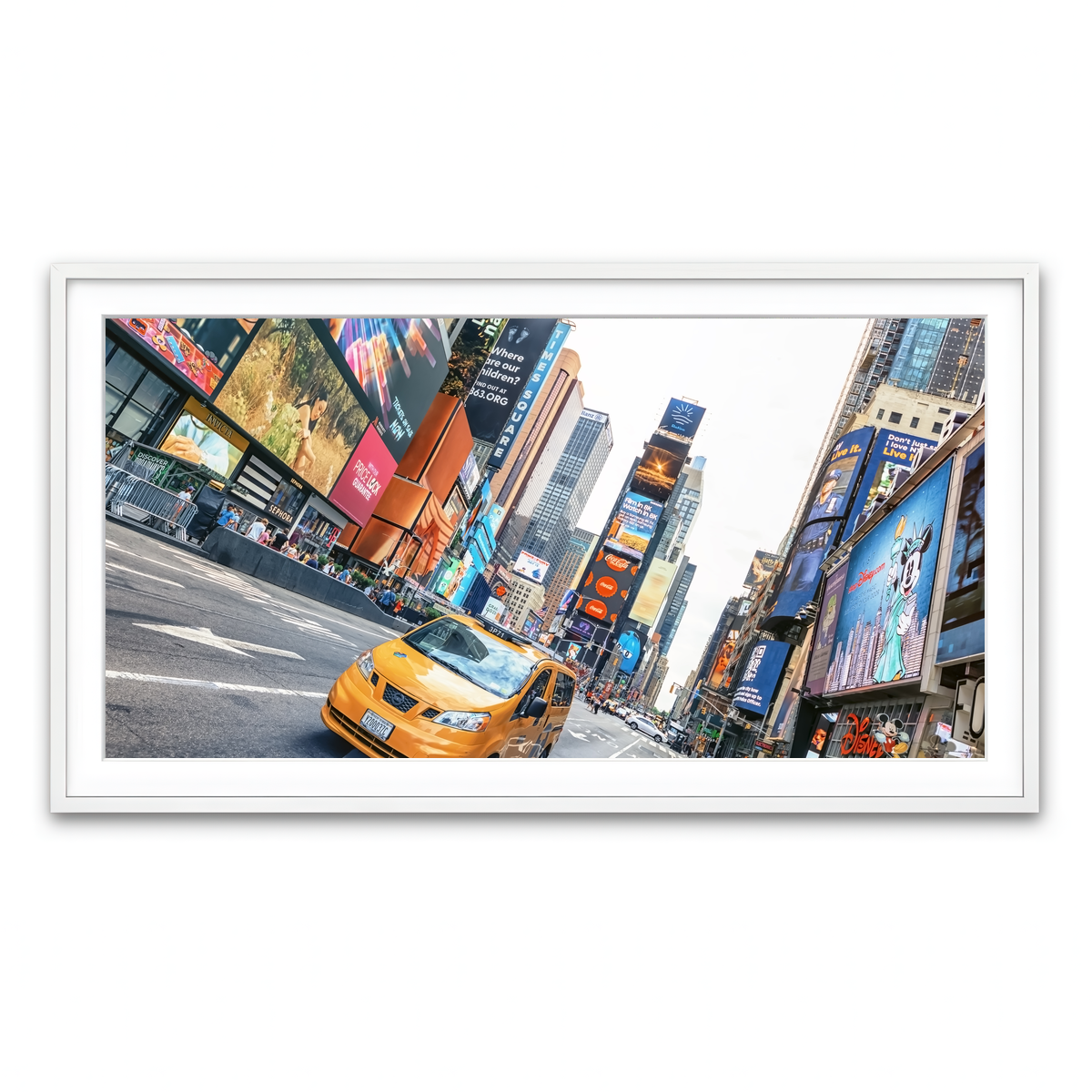Framed Print 2x1 White