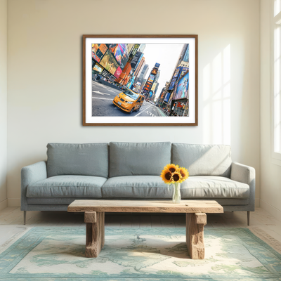 AUTO-MOCKUP ROOM | Yellow Cab Wall Art