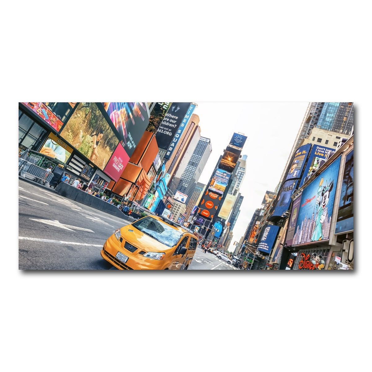 AUTO-MOCKUP WHITE | Yellow Cab | 1 Piece | Gallery Wrap Canvas | group=2x1