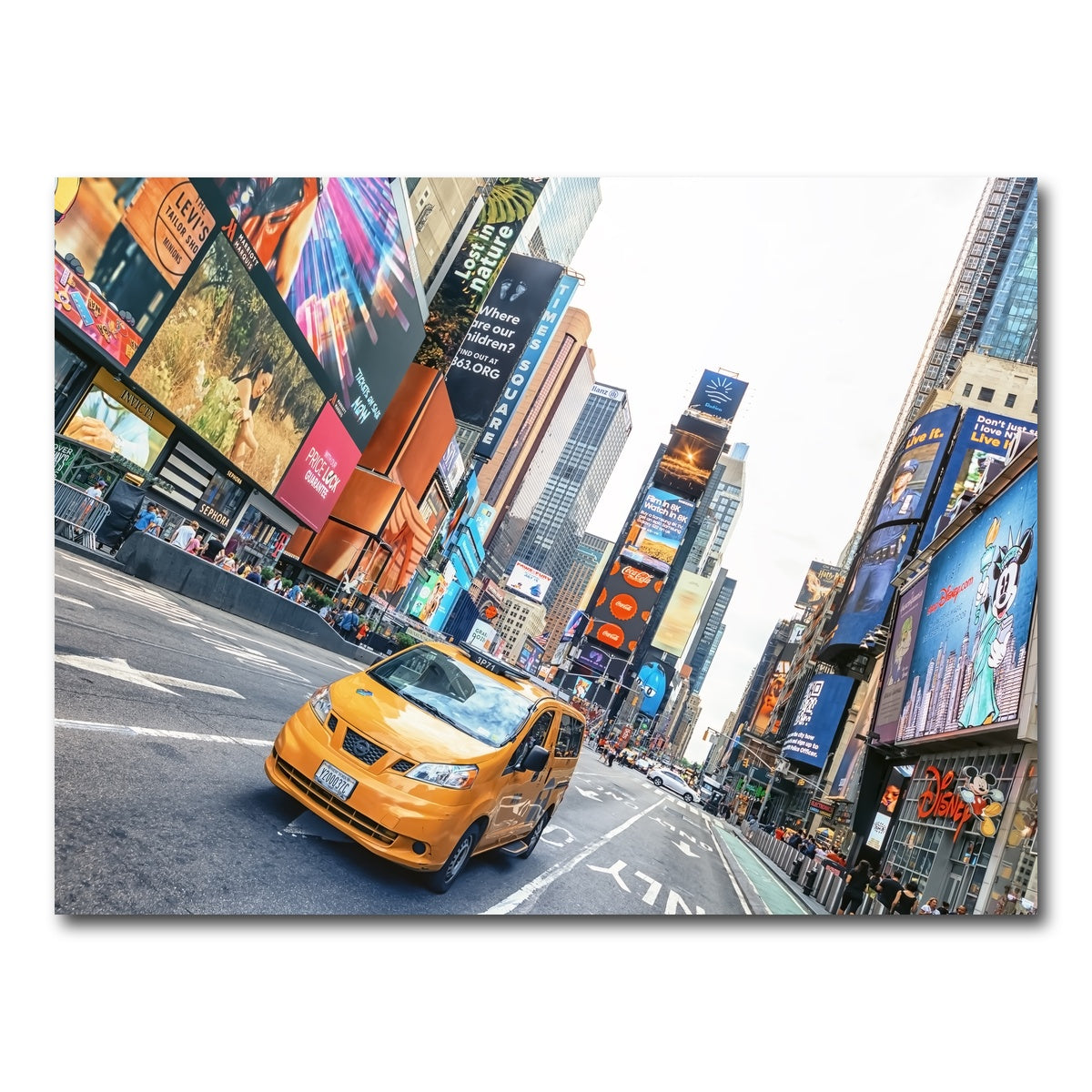 AUTO-MOCKUP WHITE | Yellow Cab | 1 Piece | Gallery Wrap Canvas | group=4x3