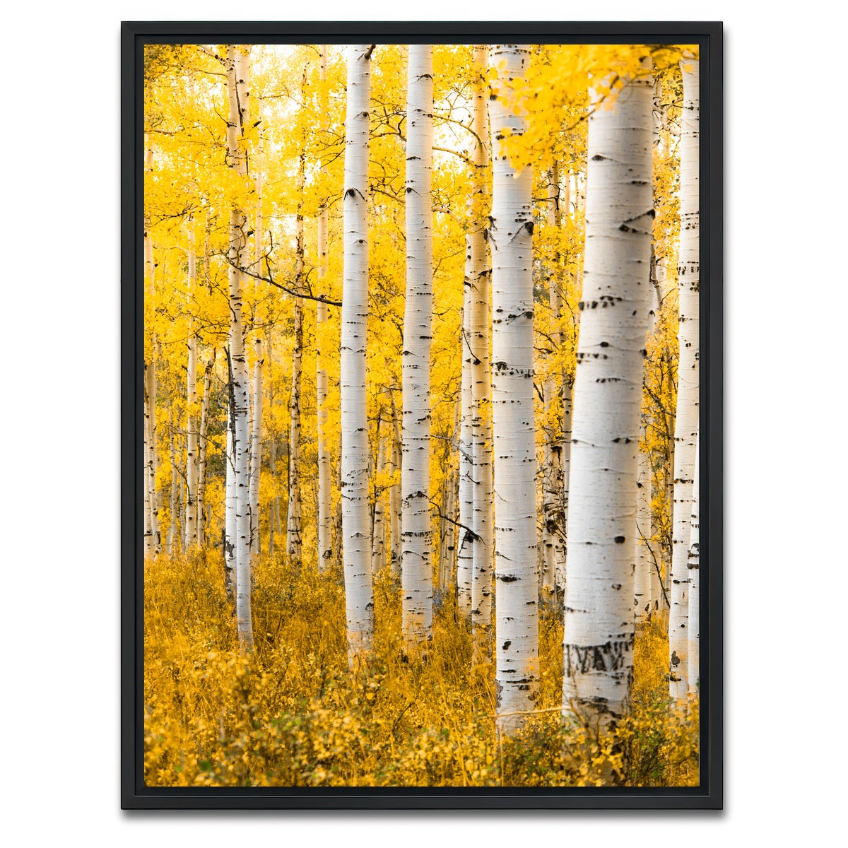 AUTO-MOCKUP WHITE | Yellow Forest | 1 Piece | Black Framed Canvas | group=3x4