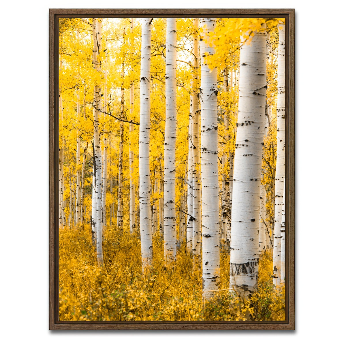 AUTO-MOCKUP WHITE | Yellow Forest | 1 Piece | Walnut Framed Canvas | group=3x4