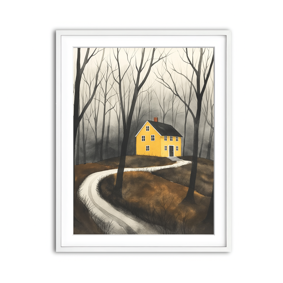 Framed Print 3x4 White