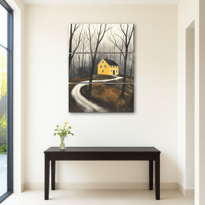 AUTO-MOCKUP ROOM | Yellow House in Woods