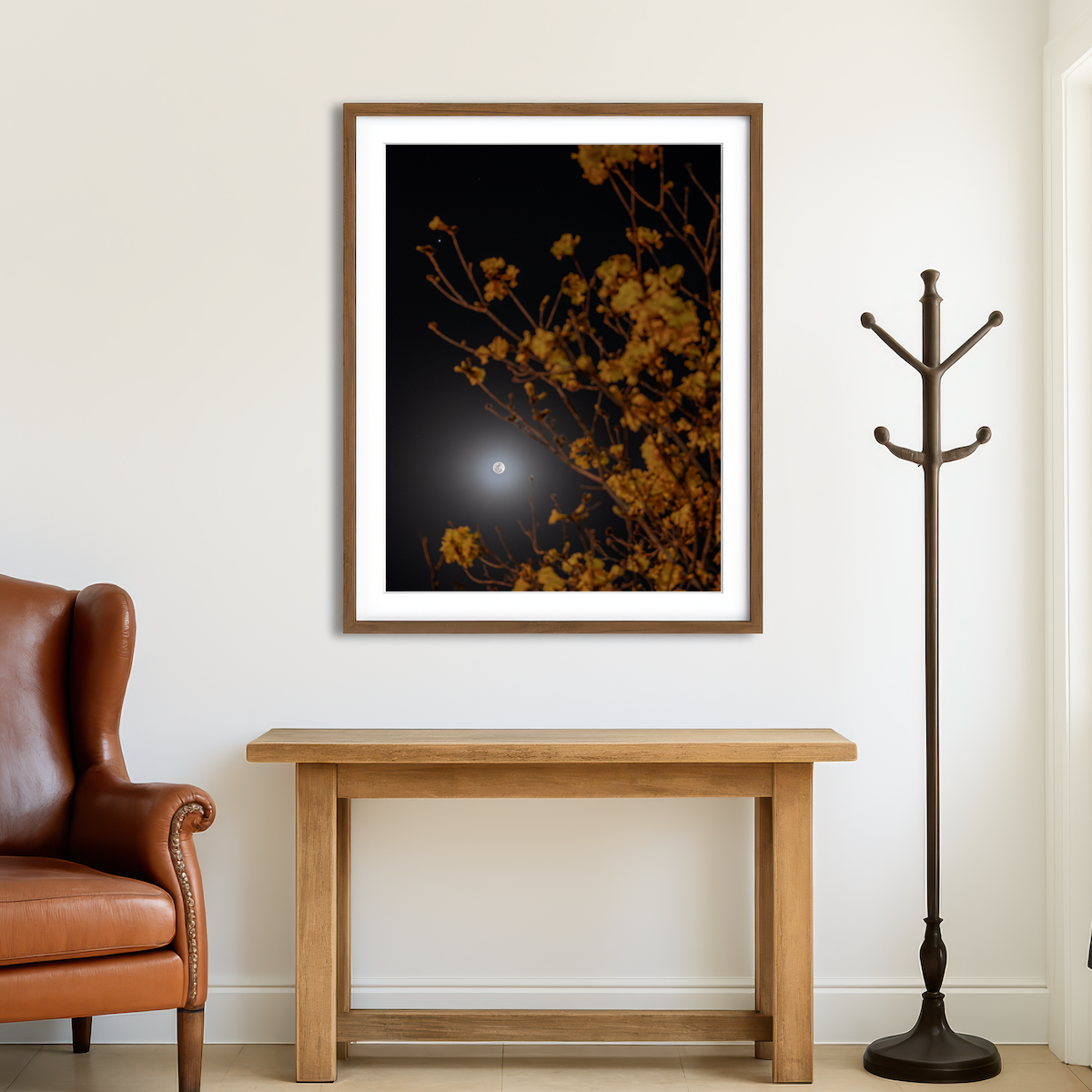 AUTO-MOCKUP ROOM | Yellow Ipe and Selene Wall Art