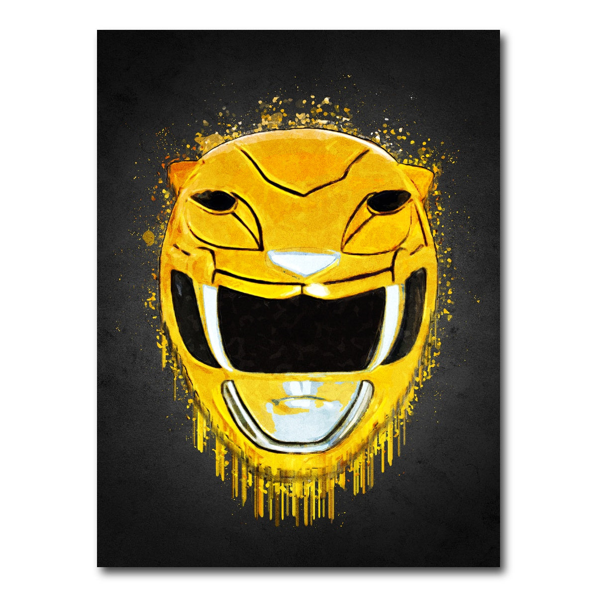 AUTO-MOCKUP WHITE | Yellow Ranger Portrait | 1 Piece | Gallery Wrap Canvas | group=3x4