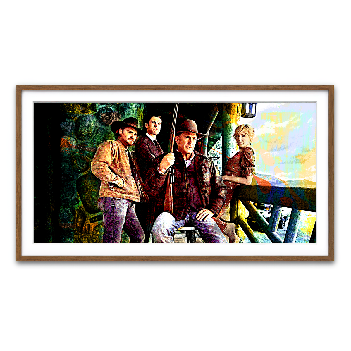 Framed Print 2x1 Walnut