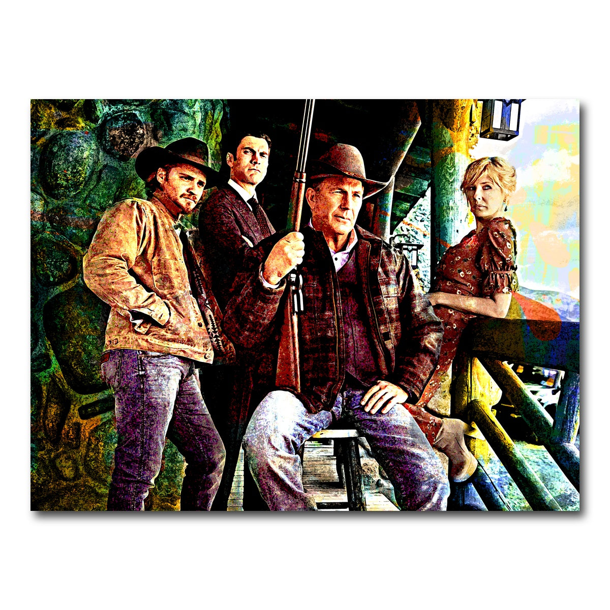 AUTO-MOCKUP WHITE | Yellowstone - Dutton Family | 1 Piece | Gallery Wrap Canvas | group=4x3