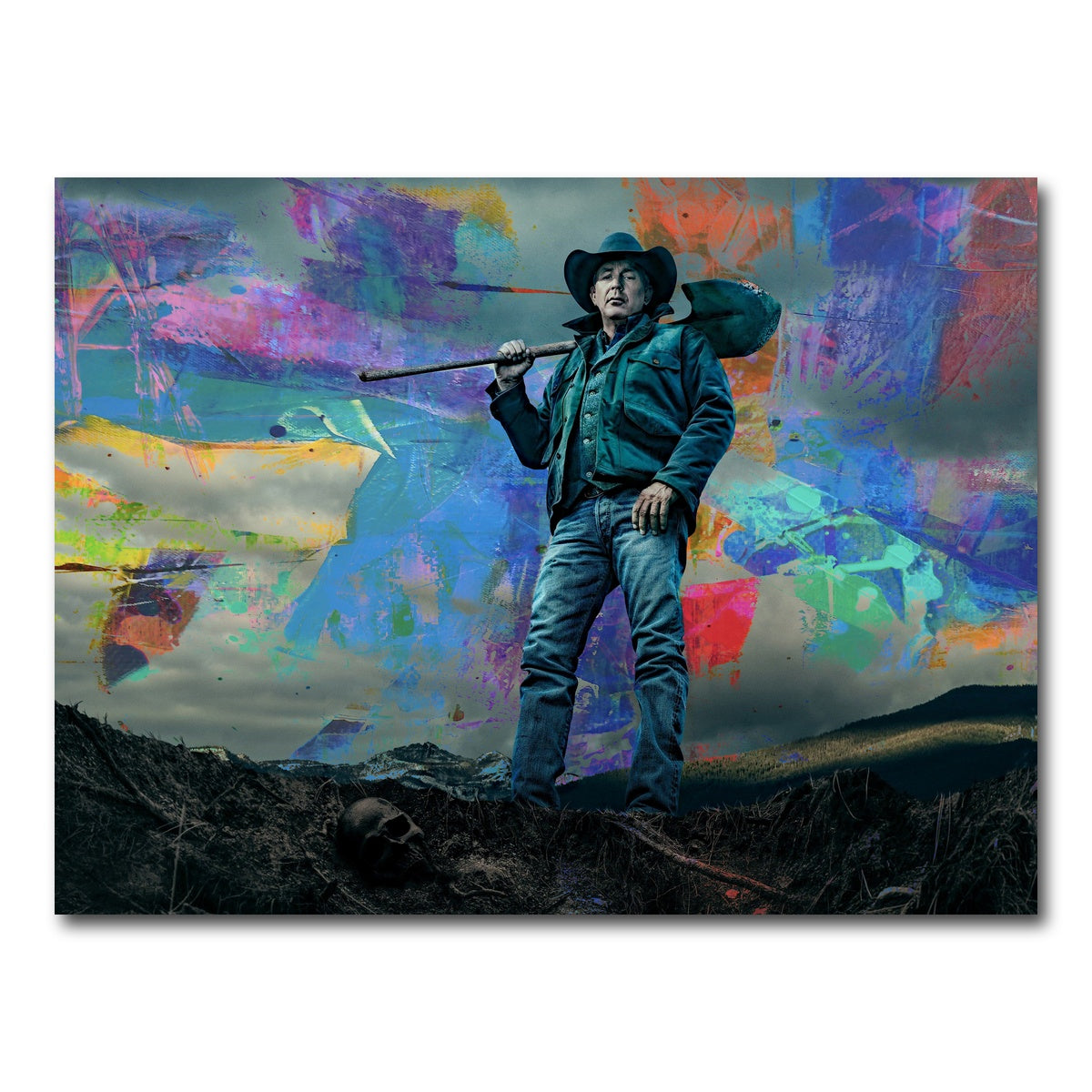 AUTO-MOCKUP WHITE | Yellowstone - John Dutton | 1 Piece | Gallery Wrap Canvas | group=4x3