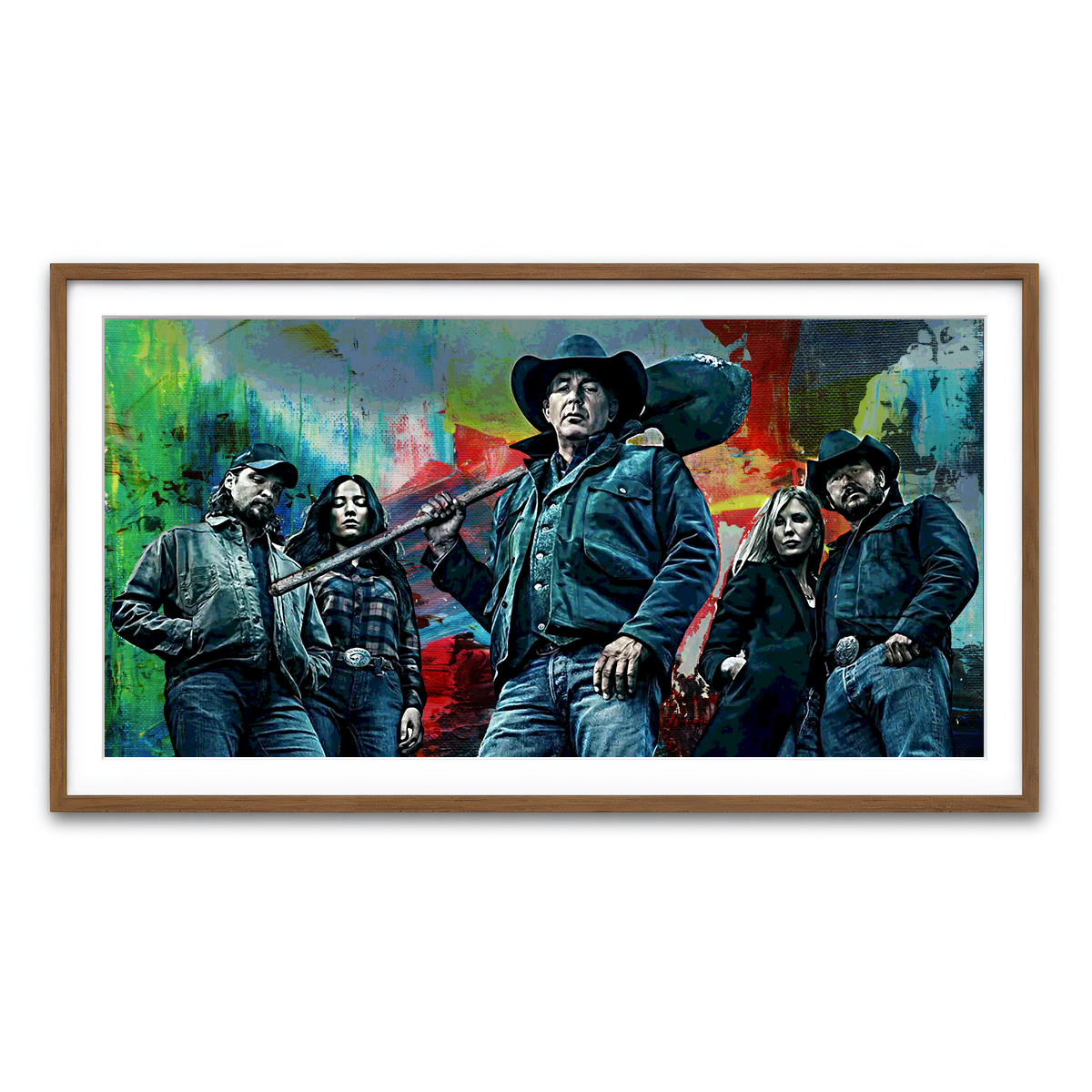 Framed Print 2x1 Walnut