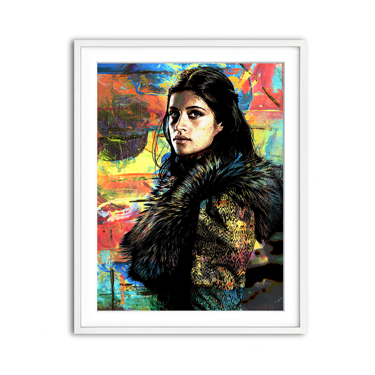 Framed Print 3x4 White