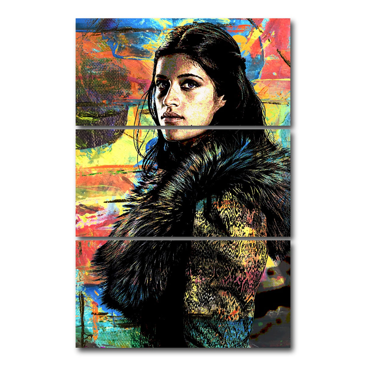 AUTO-MOCKUP WHITE | Yennefer | 3 Piece | Gallery Wrap Canvas | group=12x24_stacked