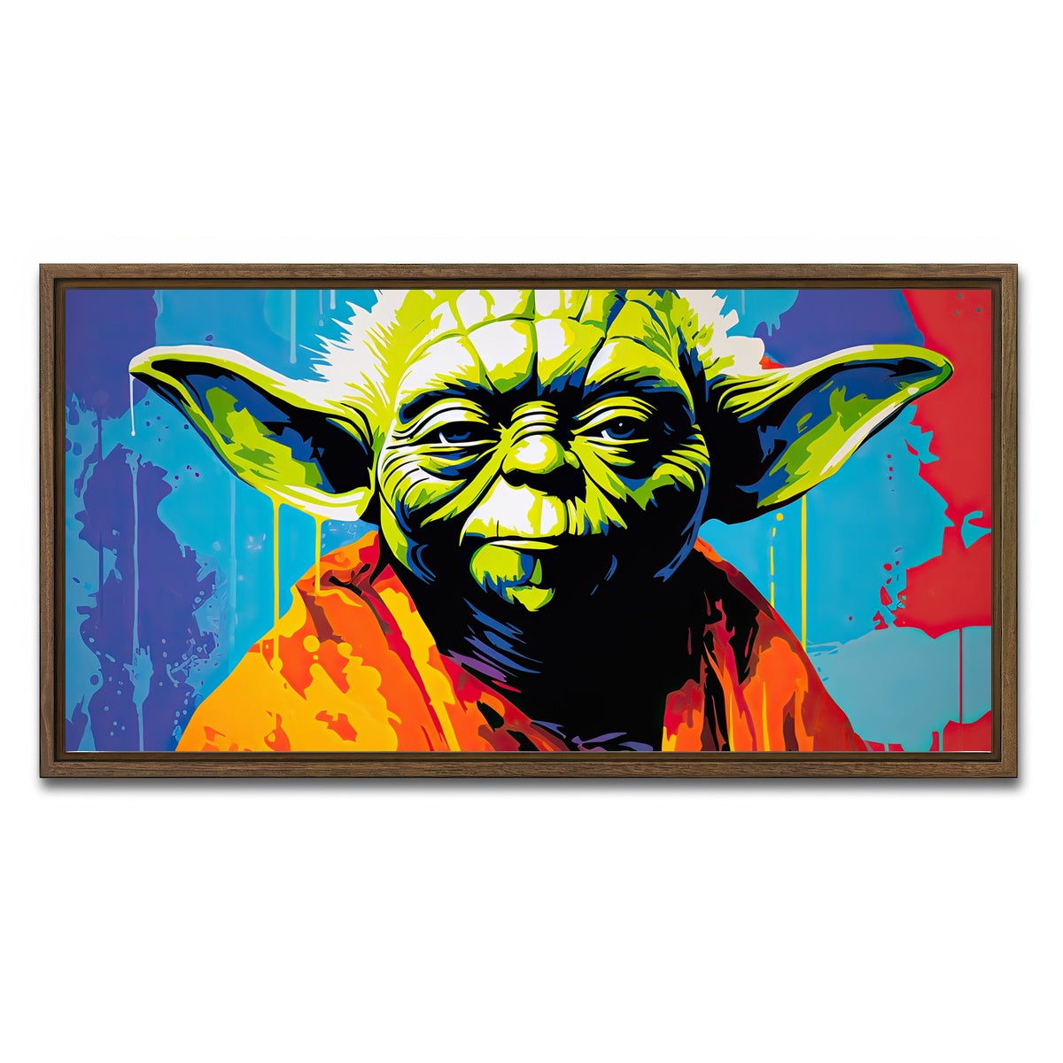AUTO-MOCKUP WHITE | Yoda | 1 Piece | Walnut Framed Canvas | group=2x1